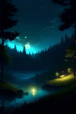 nature night in bad quality