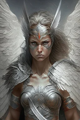 fierce female warrior angel
