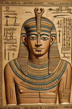Portrait of Ancient egyptian writing