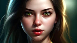 game profile picture, I'm a beautiful woman, it should look cool and have a realistic human face