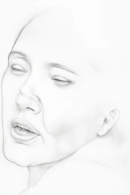 dibujo realista en grafito de mujer blanca gordita de 35 años, de frente, primer pllano, llora con lagrimas en los ojos cayendo por sus mejillas,iluminacion suave desde arriba