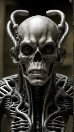 Mutant hominid cyborg sorcerer made by H. R. Giger, in a hotspring lab made by Ron Walotsky, (Masterpiece:1.1, Highly detailed:1.1), ultra realistic, (top quality) (depth of field)