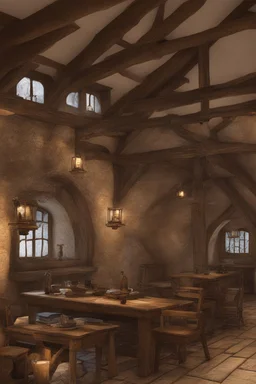 Warm and cozy medieval tavern