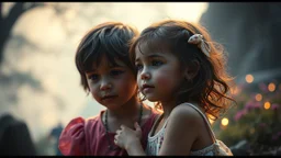 Beautiful "Brave New World", (Aldous Huxley), children, devotion, exquisite composition, beauty, magic, fantasy, close foreground detail, beautiful intricate insanely detailed octane render, 16k artistic photography, photorealistic concept art, soft natural volumetric cinematic perfect light, chiaroscuro, award-winning photograph, masterpiece