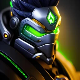 Ultra detailed fullbody Portrait in oil on canvas of heroes of the storm -Genji,extremely detailed digital painting,intense stare, extremely detailed face, crystal clear eyes, mystical colors ,perfectly centered image, perfect composition, rim light, beautiful lighting,masterpiece ,8k, stunning scene, raytracing, anatomically correct, in the style of Steve Jung and robert e howard and Wizyakuza and Ohrai Noriyoshi and Simon Bisley and uncannyknack.