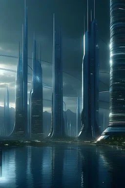 City Skyline Technology year 2050