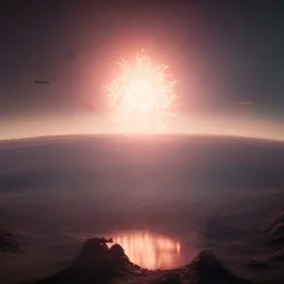 planet exploding, high details high quality magic style