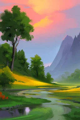 easy landscape paint