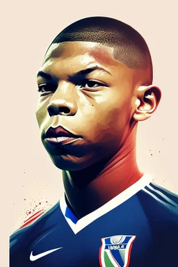 Kylian Mbappe French soccer player Carton 2d