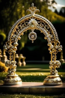 Enter a world where time stands still and love reigns supreme. Imagine a graceful archway, a symbol of unity and eternal devotion, adorned with exquisite details that speak to the profound beauty of marriage.