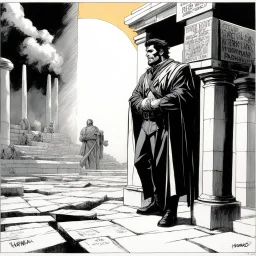 #5 Original Art by Howard Chaykin (Vortex Comic, 1988): The next day, when Pashhur released him from the stocks, Jeremiah said to him, 'The Lord’s name for you is not Pashhur, but Terror on Every Side