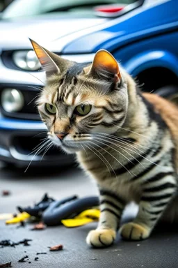 cat hit by car