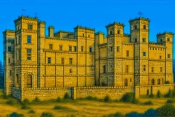 Old castle of aleppo, detailed , enhanced,cinematic,by van gogh