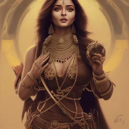 indian actress aishwarya rai Detailed , intricate details, full body portrait, keep head in frame, slight, black Japanese motif, concept art, highly detailed, digital painting, concept art, sharp focus, illustration, art by Yoji Shinkawa, WLOP and greg rutkowski and alphonse mucha and artgerm and yanjun Chen and Junji ito and Makoto Shinkai, HDR, octane render