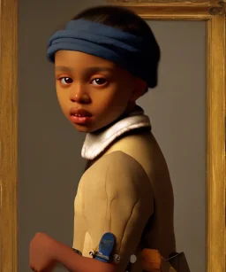 wealthy African American young boy by Vermeer