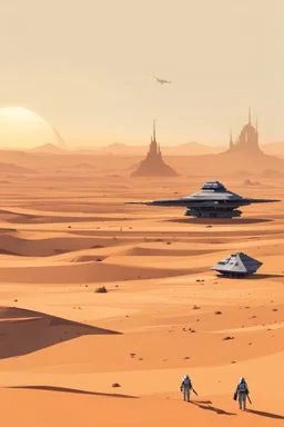 star war tatooine desert panorama, background broke star destroyer