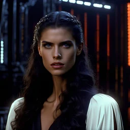 dvd screengrab, 8k, 1996 star wars hellraiser movie, fitgirl ( sara sampaio ), complex lighting, award winning, professional photo studio, by weta, james cameron