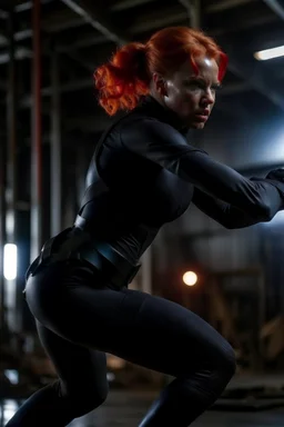 black widow in action