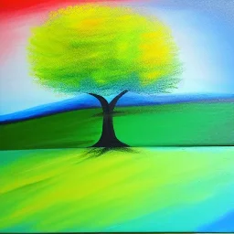 landscape tree painting abstract