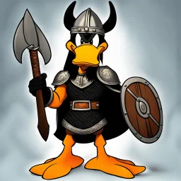 Daffy Duck as a Viking