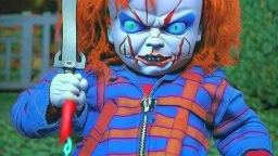 chucky from child's play goes trick or treating