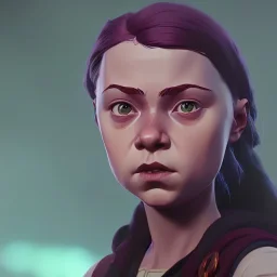  Greta Thunberg portrait plant girl, fantasy art, octane render, redshift render,ambient lighting