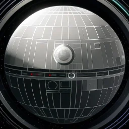 embossed Star Wars death star Logo