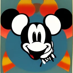 mickey mouse with five eyes and three ears by walt disney