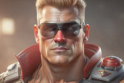 Photoreal Duke Nukem with shades