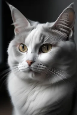 красивая кошка серо белая