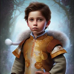 Portrait of a brown haired magical kid by Nick Harris