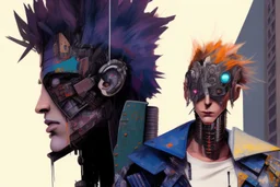 whimsical arafed nonsense, patchwork vibe, (((side view))) two arafed cyberlords fighting each other in a rainy whimsical downtown street with extreme body action and with (((exaggerated body parts))), (((oversize head))), sharp color contrasts, amazing shadows, (((exaggerated limbs and head))), minimal cozy, warm palette, bright bold warm summer colors with yellow orange black colors, color leak, heavily distorted views, amazing parallels, extreme urban decay