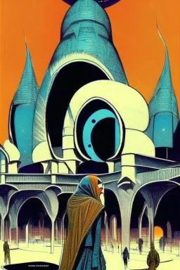 midnight mosque70s sci fi art