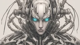 portrait of an ultra detailed Mechanical Cyberpunk weed Android, looking into the camera, intricate, elegant, super highly detailed, smooth, sharp focus, no blur, no dof, extreme illustration, Unreal,
