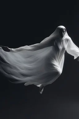 female ghost flying