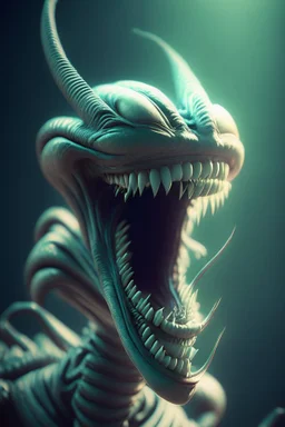 Alien laughing , HD, octane render, 8k resolution