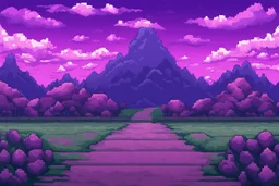 Purple SKY WITH CLOUDS BACKGROUND PIXEL ART