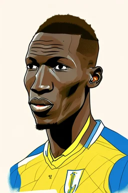 Ibrahima Konate French-Malian footballer ,cartoon 2d