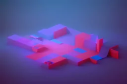 background geometric installation abstract rgb 3D landscape