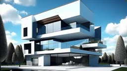 Modern house, Abstract illusionism