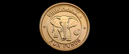 a coin with an emblem of "Elephant Fun Funds"