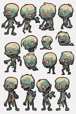 cute undead soul sprite sheet for animation (idle, run, jump movement)