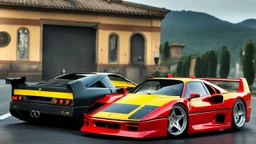 Ferrari F40 Modernized Cyberpunk fast on road