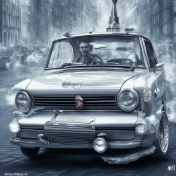 fiat 125p, city. high speed. high detailed