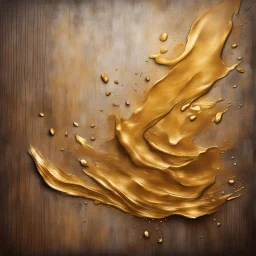 Hyper Realistic golden rustic oil-paint on rustic background with vignette effect