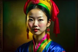 oriental woman portret neoclassism colorfull