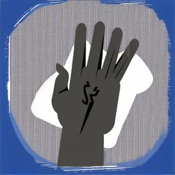 logo minimal with hand thumb up in the style of Mikhail Baljasnij russian propaganda