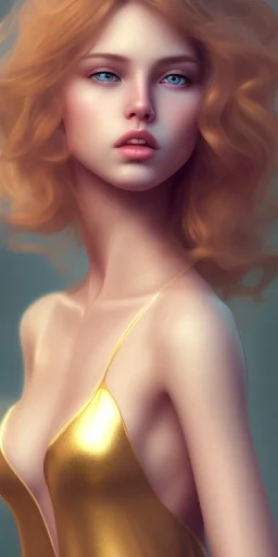 Realistic girl photo, full body, super detail, Porn model, short hair, curly hair, golden green hair, 16k resolution, super hd, 4000 Pixel,