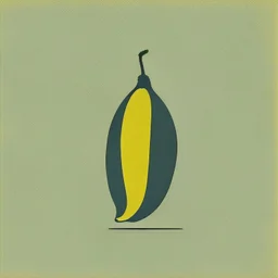 minimalistic banana in the style of hokusai