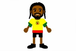 cartoon rasta in tpose white background